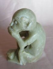 Petit singe statuette en pierre dure pierre de lard