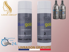 Lissage Sans Formol au Tanin 2x150ml (Taninoplastie) SALVATORE Blue Gold Premium