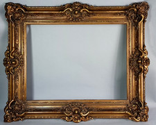 Cadre ancien montage à clés 80x64 cm feuillure 58x44 cm bois stuc doré C788