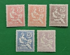 Timbres France n°124/128