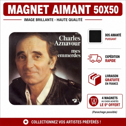 Magnet frigo charles aznavour - frigo,