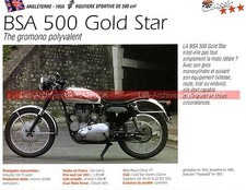 BSA 500 Gold Star 1955 Fiche
