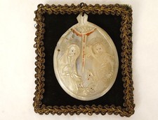 Médaillon nacre Nativité