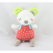 Doudou souris blanche rouge