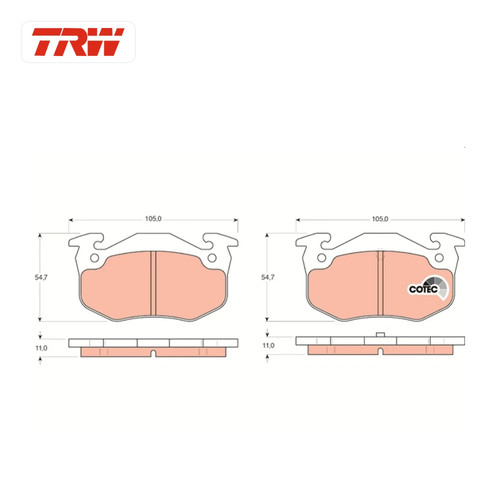 Kit plaquettes frein - plaquettes,