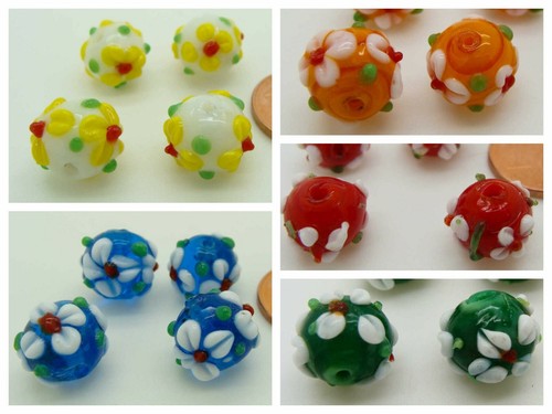 Perles rondes 10mm verre - rondes,