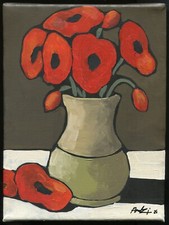 Poralzi - Coquelicots - Peinture acrylique