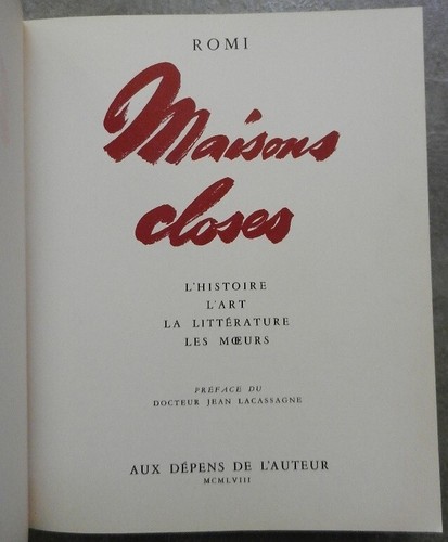Maisons closes histoire - maisons, closes.