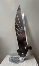 COCOTTE VOISIN grande sculpture 90 cm en aluminium massif avion voiture voisin