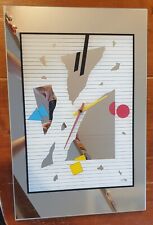 Grande horloge miroir style Memphis