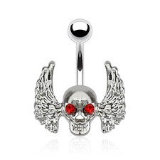 Piercing nombril tête de mort