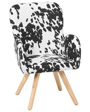 Fauteuil en Tissu Motif Peau