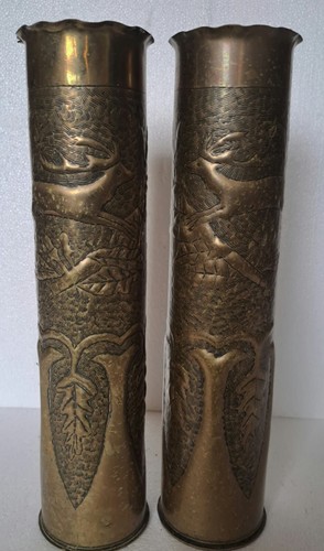 Paire vases obus - de, de