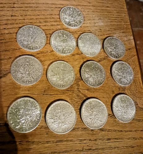 Lot pièces 5 - pièces, frs