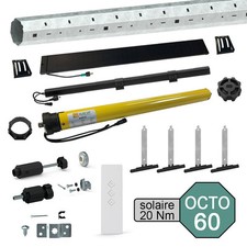 Kit de motorisation radio solaire pour volet roulant 40 kg - tube OCTO Ø 60 mm