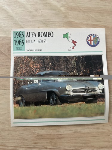 Alfa roméo giulia 1600 - alfa, ss