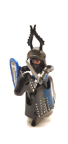 Playmobil chevalier noir - chevalier,