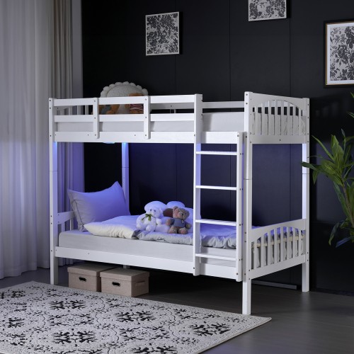 Modern bunk bed with led - bunk,
