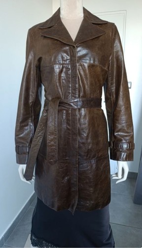 Oakwood manteau cuir marron