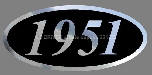 Adhésif 1951 noir chrome - 1951,