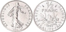 1/2 Franc Semeuse 1990