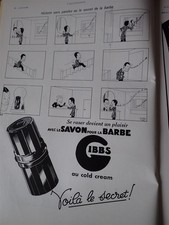 savon à barbe GIBBS + pulvérisateur FLY TOX publicité papier ILLUSTRATION 1935 e
