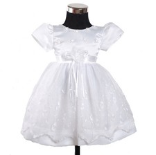 Robe fille à fleur blanches baptême soirée 3-6 et 12-18 mois - neuf