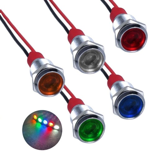 5pcs 110v220v 10mm - 10mm, voyant