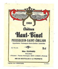 Etiquette vin puisseguin - de,