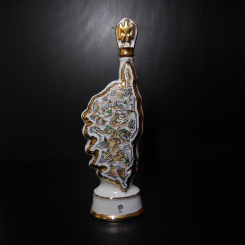 Bouteille porcelaine dorure - , or
