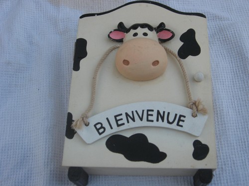 Boîte clés bois vache - en,