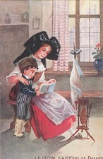 CP ILLUSTREE PATRIOTIQUE LECON D'HISTOIRE DE FRANCE - ROUET - 64368