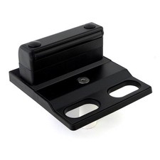 Sabot de portail avec butée pour verrou de sol Sabo noir - à visser LOCINOX