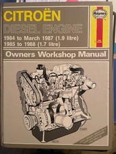 Manuel technique MOTEUR CITROEN DIESEL 1.7 & 1.9 HAYNES MANUEL, bon état.