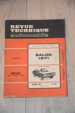 RTA Revue Technique Automobile 306 Salon 1971 Chrysler 160 GT 180 automobilia
