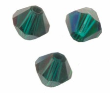 20 PERLES TOUPIES SWAROVSKI   5mm   EMERALD SATIN