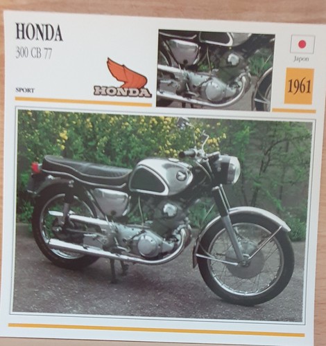 Carte moto honda 300 77 - carte,