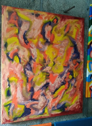 Tableau peinture huile - , sur