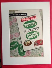 Publicité de presse: Fromage ROQUEFORT SOCIETE 1959