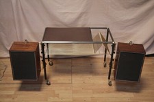 Meuble hi-fi avec enceintes intégré vintage 50'