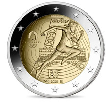 2€ Euros Commémorative France 2021 Paris 2024 Marianne