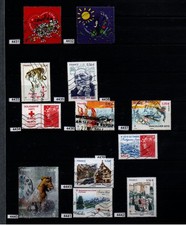 timbres oblitérés à l'unité au choix - année 2010