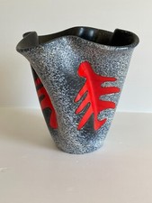 Grand Vase corolle   Signé Elchinger céramique vintage An 50's 60's