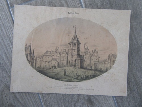 Gravure 1860 pilori des - le,