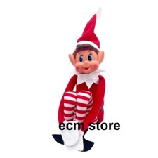Le lutin farceur de Noël garçon rouge et blanc Elfie blague 30cm décoration/EBUT