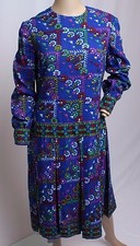 Vintage 50's 60's Mollie Parnis Boutique Pixel Arc-en-Ciel Floral Robe