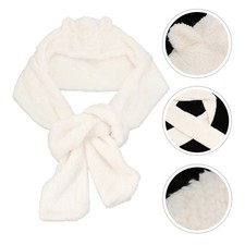  Adorable écharpe d'oreille d'ours chapeau d'hiver à capuche casquette épaissie