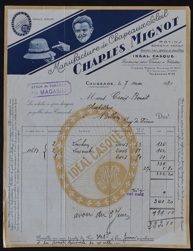 Billhead facture caussade 1930 - facture,