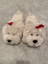 CHAUSSONS FANTAISIE CHIEN MARQUE ETAM COULEUR BLANC CREME NEUF POINTURE 38/39