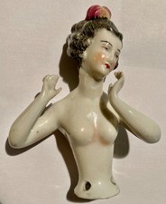 Demi figurine ancienne en porcelaine  buste de Marquise HALF DOLL